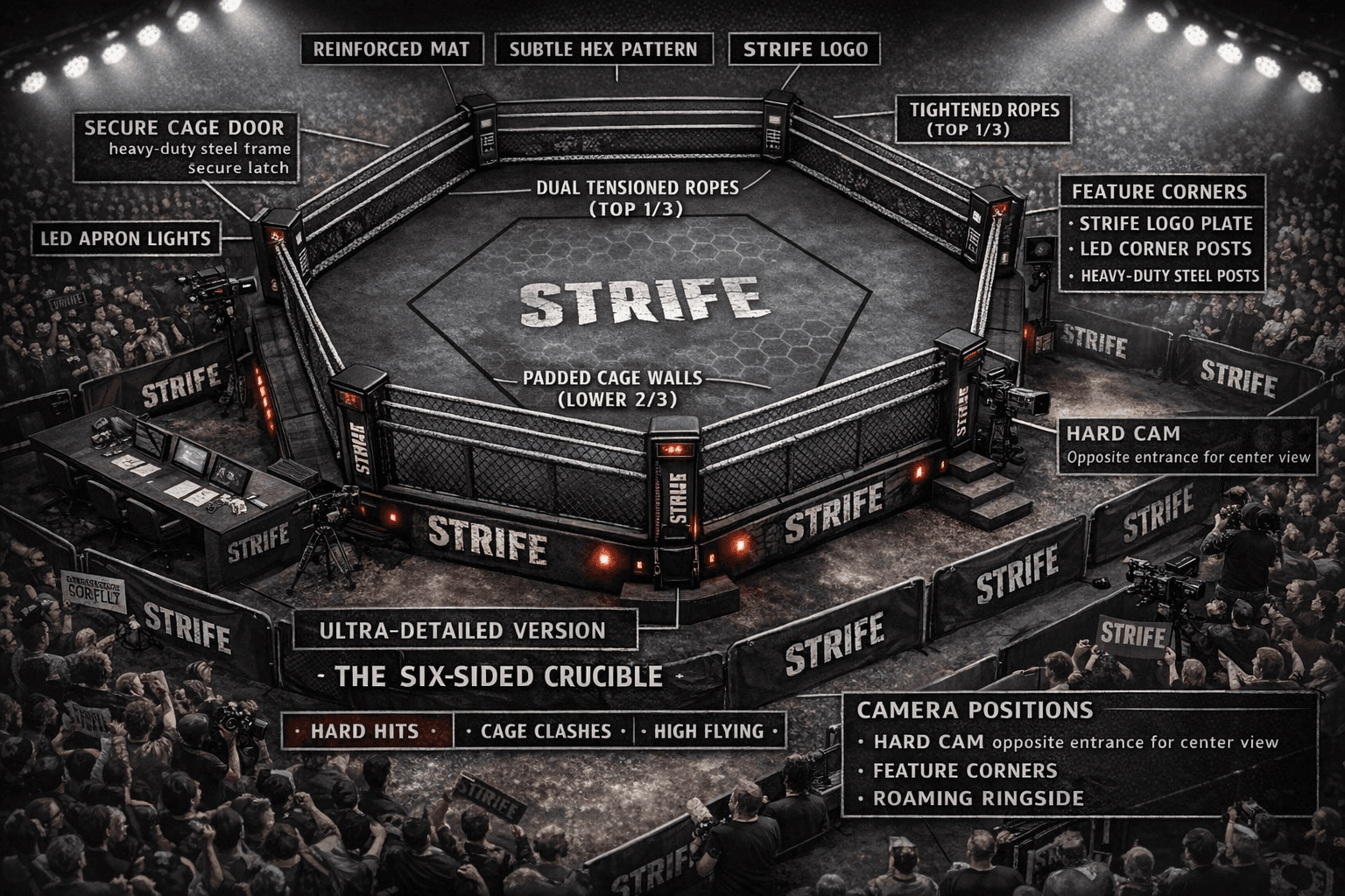 The Crucible — STRIFE's six-sided competition structure